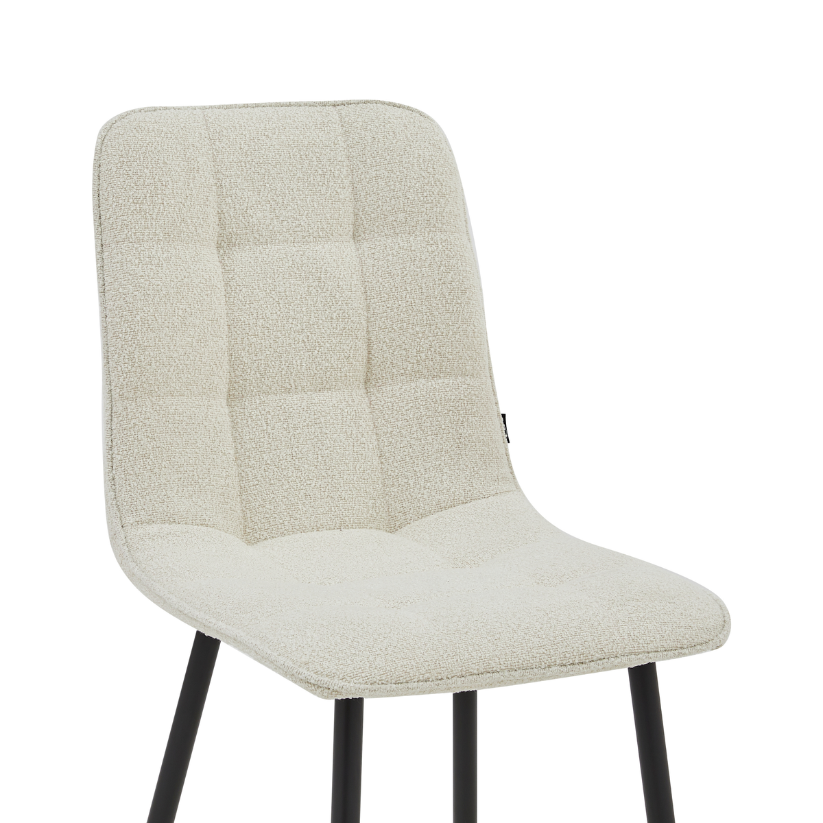 Ela Esszimmerstuhl - Weiß - Bouclé
