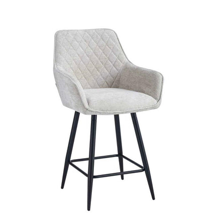 2 Stück Belissima Barhocker - Beige - Chenille