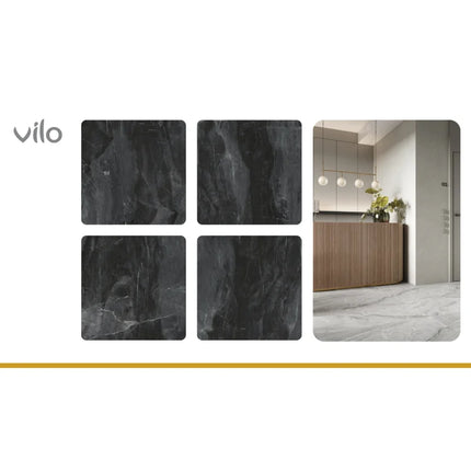 SPC Wandpaneel Dark Stone 60x60cm|4mm – Marmoroptik- Wasserdicht- Stück Preis