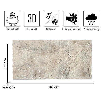 Bohème Canyon – 3D Wandpaneel - 116x59x4,4cm