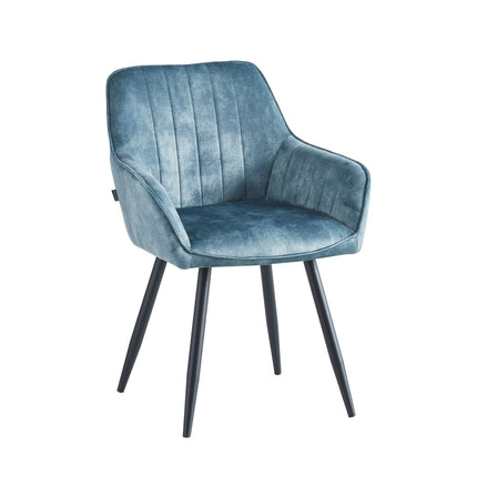 2 Stück Ozzy Esszimmerstuhl – Wolkenblauer Adore Samt