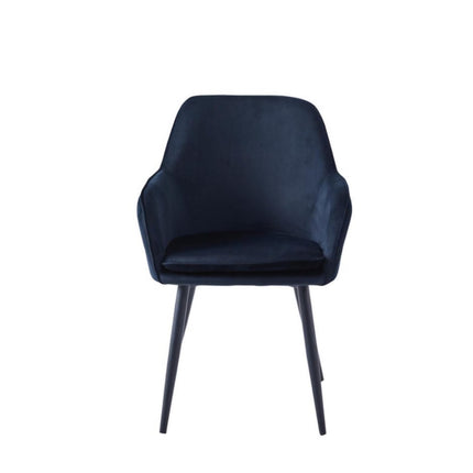 2 Stück Esszimmerstuhl - Levan - Schwarz - Velvet