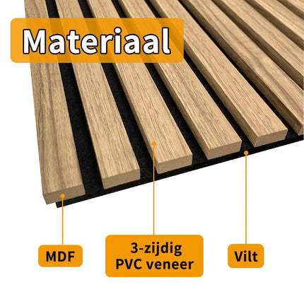 Walnuss - MDF & Filz & 3-seitiges Furnier - Akustikplatten
60x270x2cm