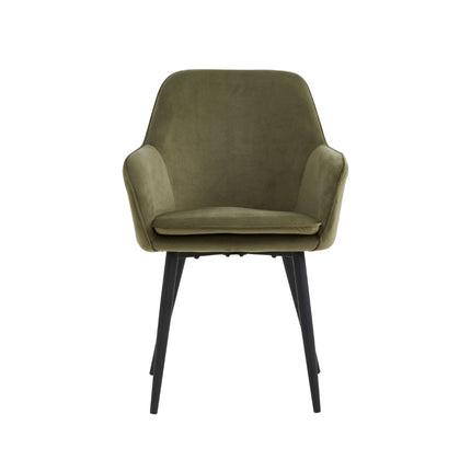 2 Stück Esszimmerstuhl - Levan - Grün - Velvet