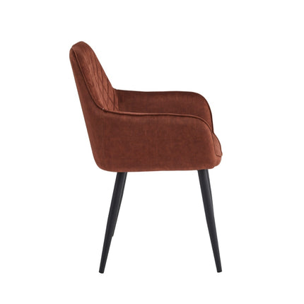 2 Stück Esszimmerstuhl - Beverly - Oxid Red - Adoré Velvet