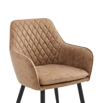 2 Stück Laura Esszimmerstuhl – Sand - Mikrofaser