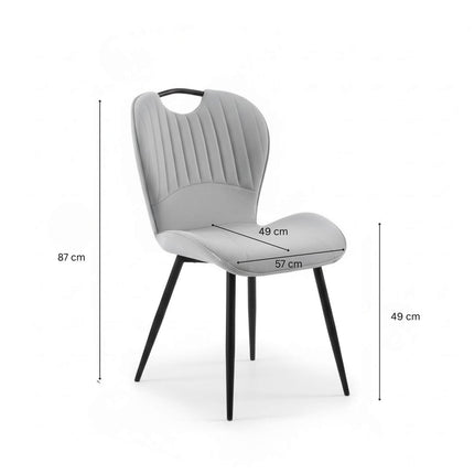 Alico Esszimmerstuhl - Beige Mikrofaser