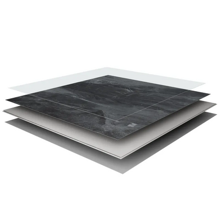 SPC Wandpaneel Dark Stone 60x60cm|4mm – Marmoroptik- Wasserdicht- Stück Preis