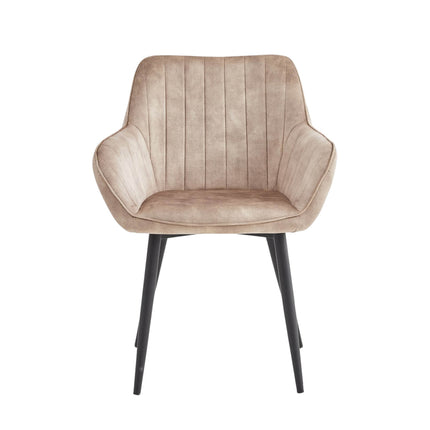 2 Stück Luna Esszimmerstuhl – Champagner – Adore Samt