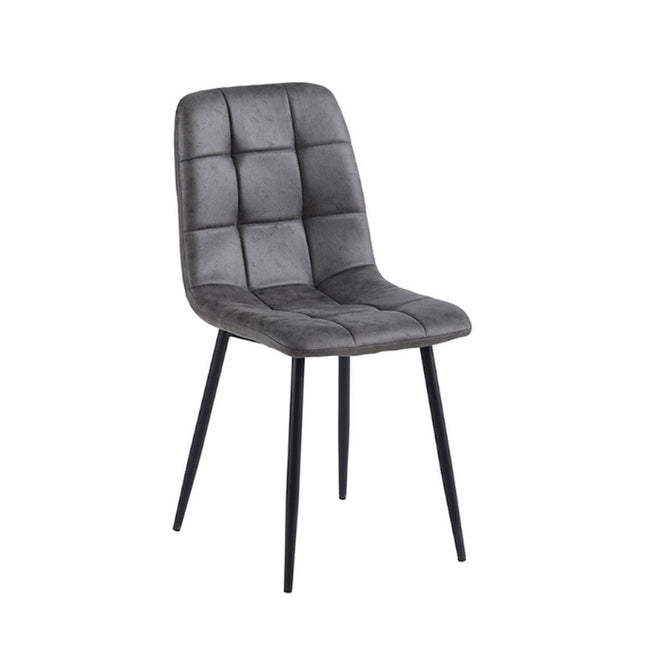 2 Stück- Esszimmerstuh - Ela - Anthrazit - Mikrofaser