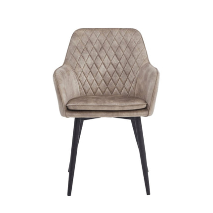 2 Stück Laura Esszimmerstuhl - Champagnerfarbener Adore-Samt