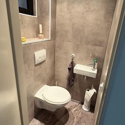 SPC Wandplatte in Marmoroptik Beton Beige 120x60cm