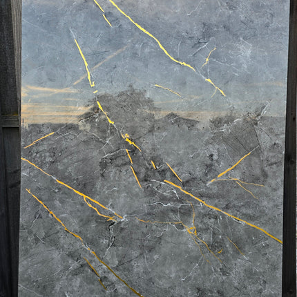 Grau-Gold - PVC Wandpaneel - Marmoroptik
122x260x0.3cm