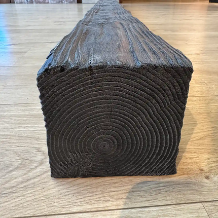 Dekorativer Balken Holz Schwarz 300x12x12