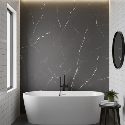 Mystisches Schwarz Matt– SPC Wandpaneel in Marmoroptik
120 × 260 × 0,3 cm