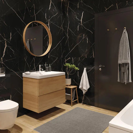 SPC Wandpaneel in Marmoroptik Calacatta Schwarz 120x60cm
120x60x0.3cm
