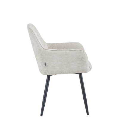 2 Stück Beverly Esszimmerstuhl – Taupe Chenille