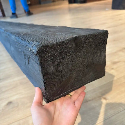 Dekorativer Balken Holz Schwarz 300x20x13