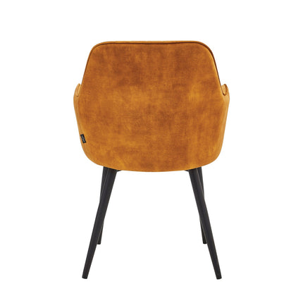 2 Stück Laura Esszimmerstuhl - Honigfarbener Adore-Samt