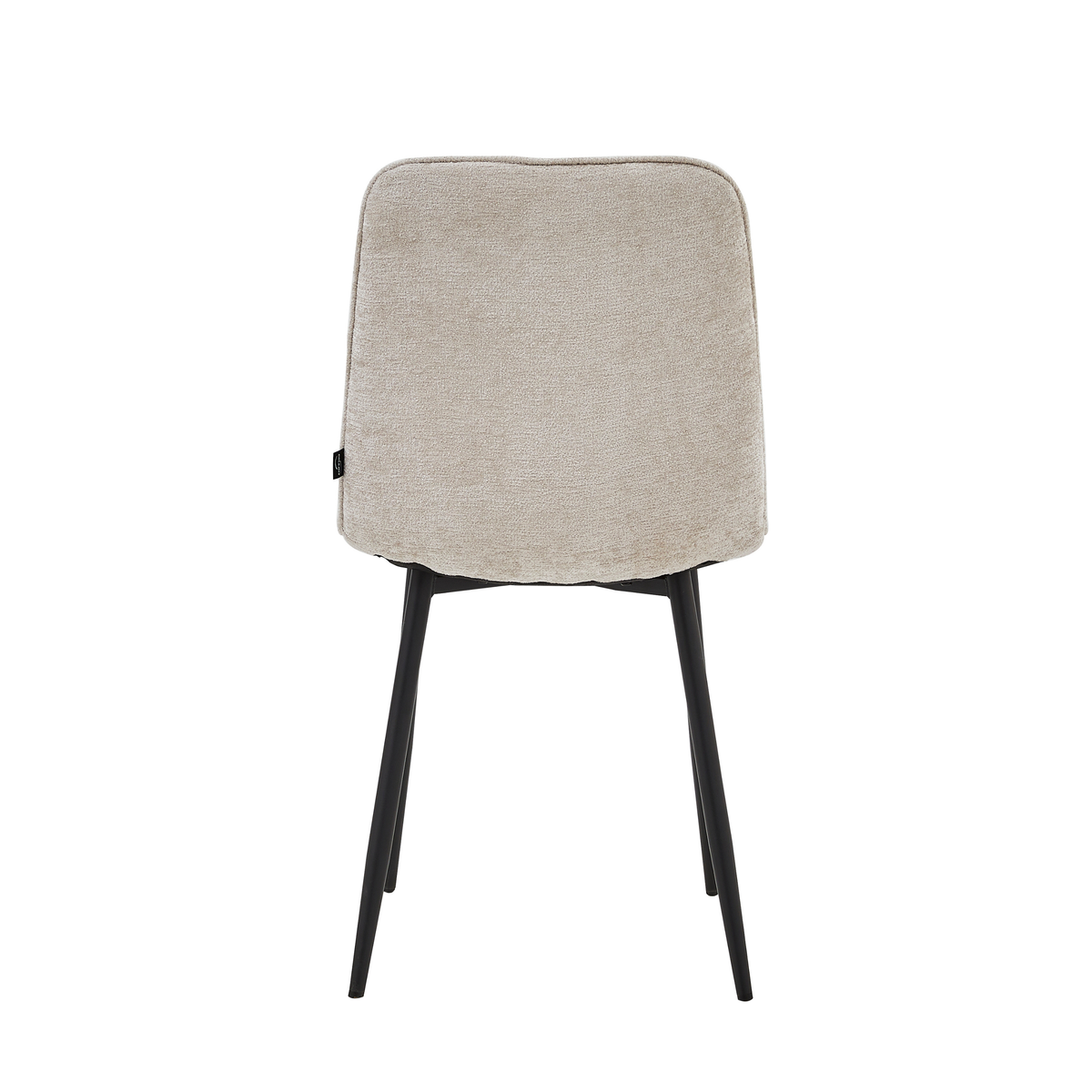 Tabouret de bar Ela - Beige - Tissu Chenille