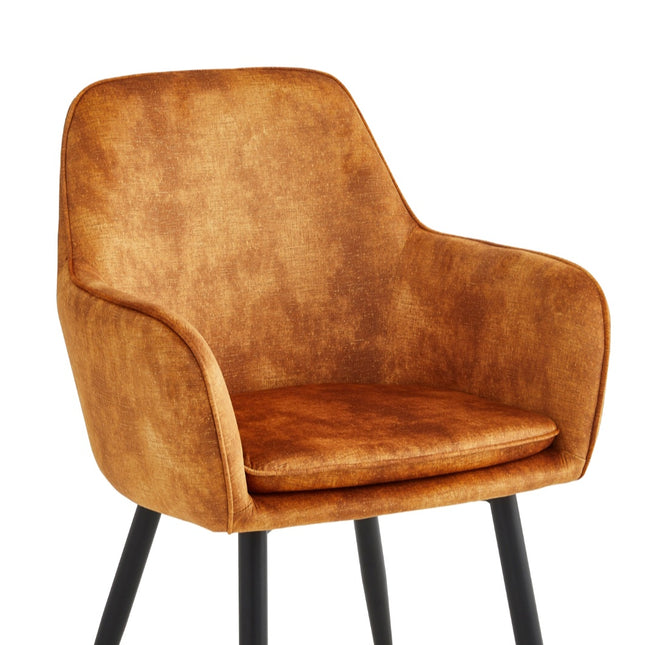 2 Stück Esszimmerstuhl - Levan - Okergeel 915 - Adoré Velvet