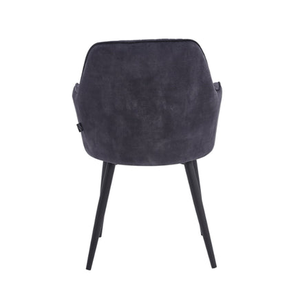 2 Stück Laura Esszimmerstuhl - Grauer Adore-Samt