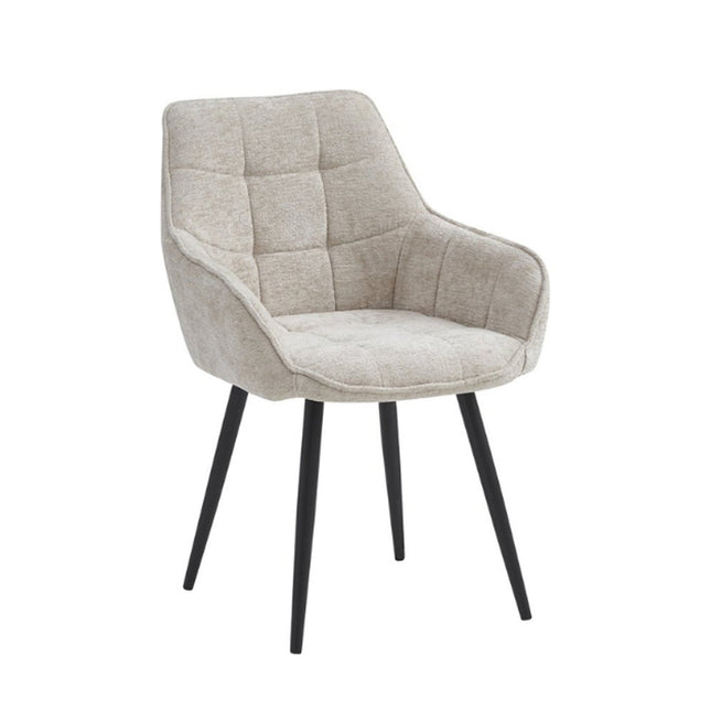2 Stück Orlando Esszimmerstuhl - Beige Chenille