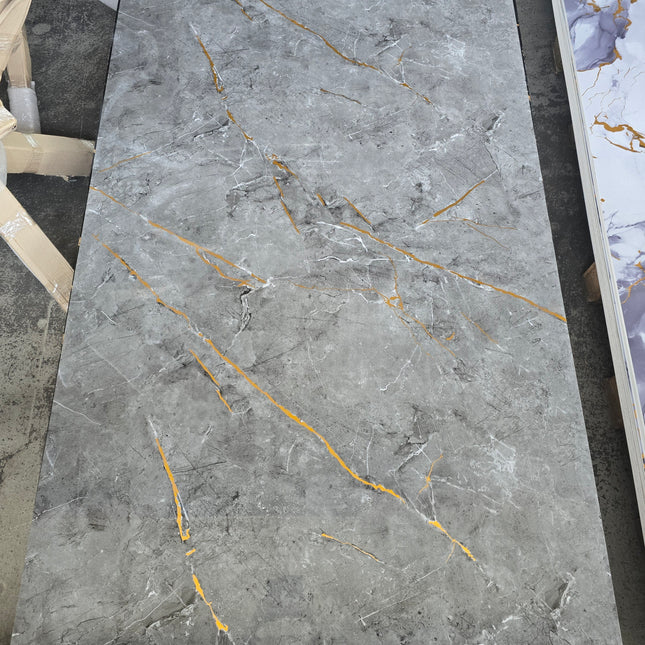 Grau-Gold - PVC Wandpaneel - Marmoroptik
122x260x0.3cm