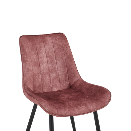 2 Stück Esszimmerstuhl - Verta - Rosa - Adoré Samt