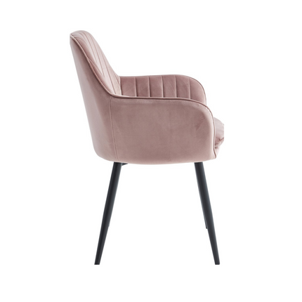 2 Stück Esszimmerstuhl - Lavinia - Rosa - Samt