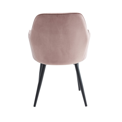 2 Stück Esszimmerstuhl - Lavinia - Rosa - Samt