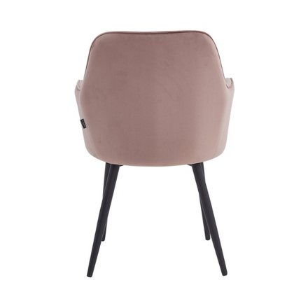 2 Stück Esszimmerstuhl - Laura - Rosa - Samt
