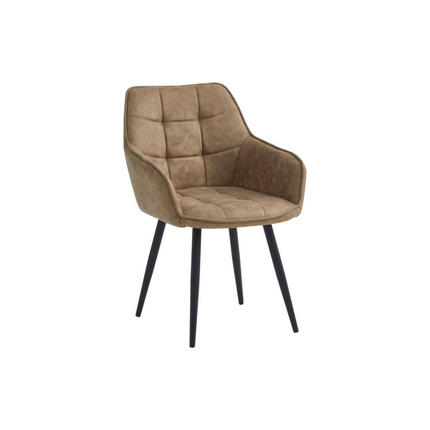 2 Stück Esszimmerstuhl - Orlando-Sand -Mikrofaser