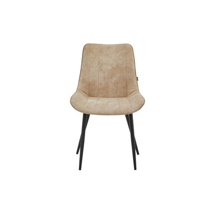 2 Stück Esszimmerstuhl - Verta - Beige - Mikrofaser