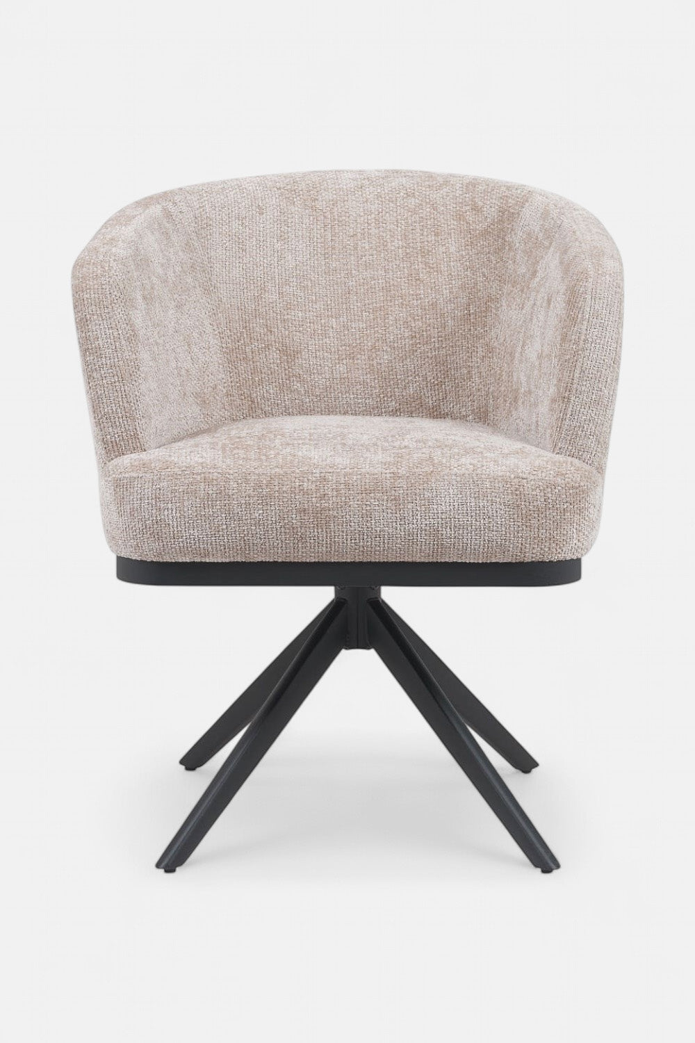 Sanne Draaibare Eetkamerstoel - Beige Chenille - 360 Graden