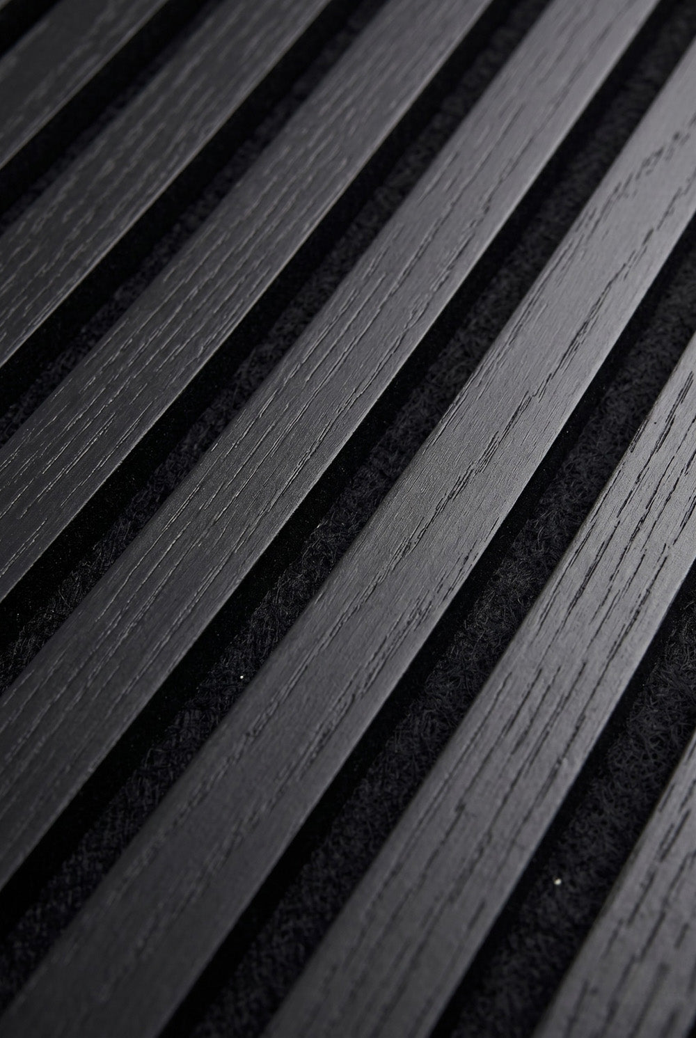 Zwart - MDF & vilt & 3-zijdig fineer - akoestische panelen - 60 x 270 x 2 cm