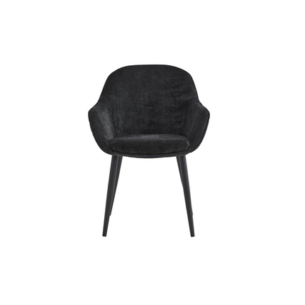 2 Stück Esszimmerstuhl - Metropol - Schwarz - Linen