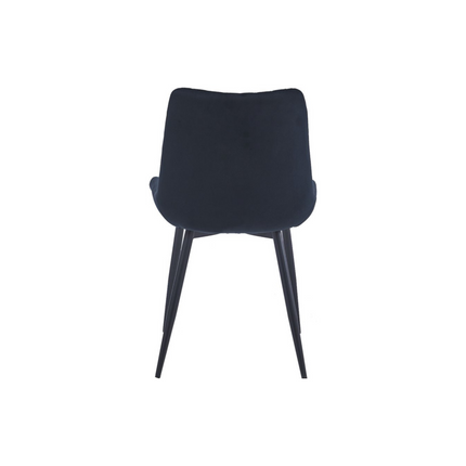 2 Stück Esszimmerstuhl - Adam - Schwarz - Samt