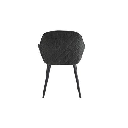 2 Stück Esszimmerstuhl - Metropol - Schwarz - Linen