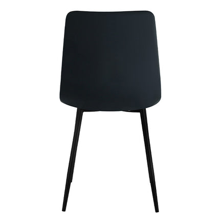 2 Stück Esszimmerstuhl - Eline - Schwarz - Samt