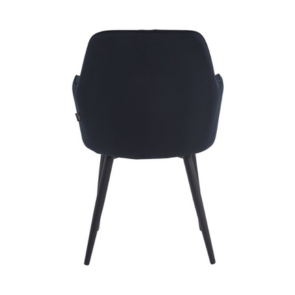 2 Stück Esszimmerstuhl - Laura - Schwarz - Samt