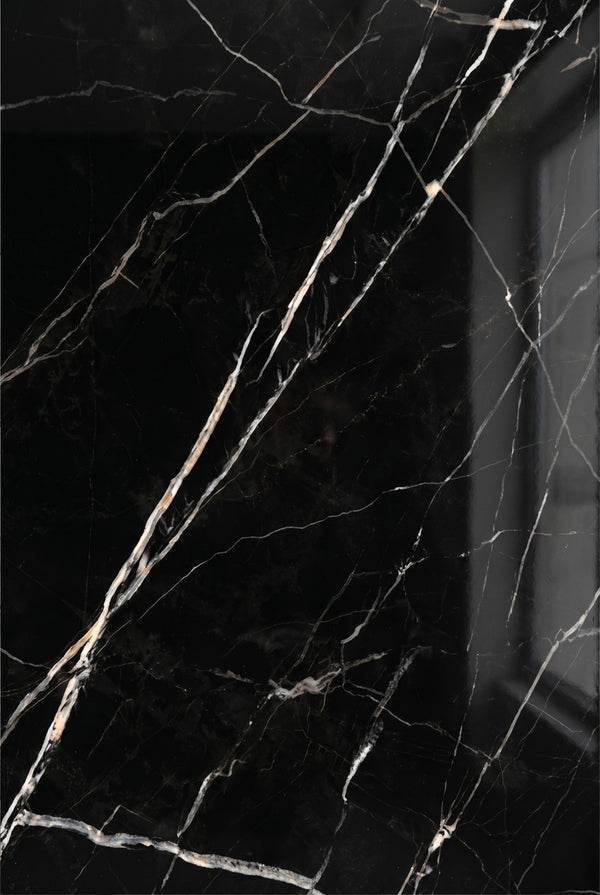 SPC Klick-Vinylboden - Calacatta Schwarz - Marmoroptik - 60 x 60 cm
