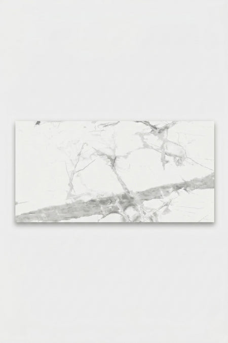 SPC-wandpaneel - Calacatta Snow - marmerlook - 60 x 120 cm