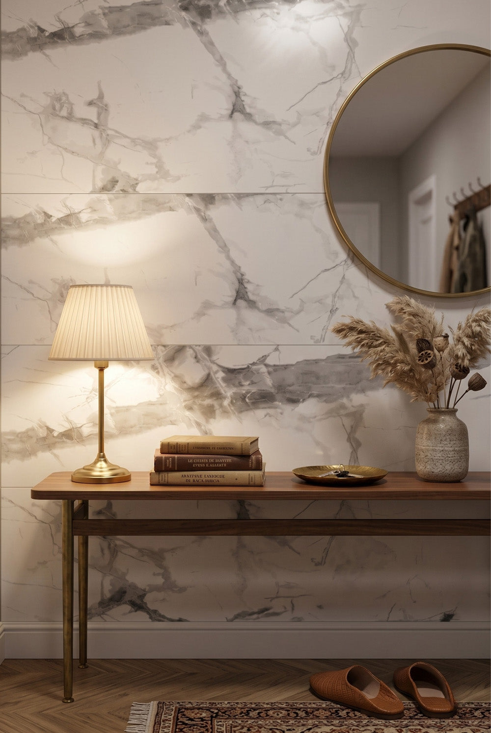 SPC-wandpaneel - Calacatta Snow - marmerlook - 60 x 120 cm