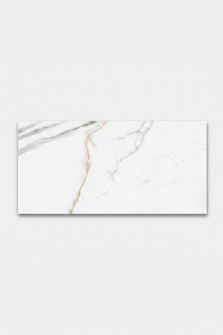 SPC-wandpaneel - Calacatta wit - marmerlook - 60 x 120 cm