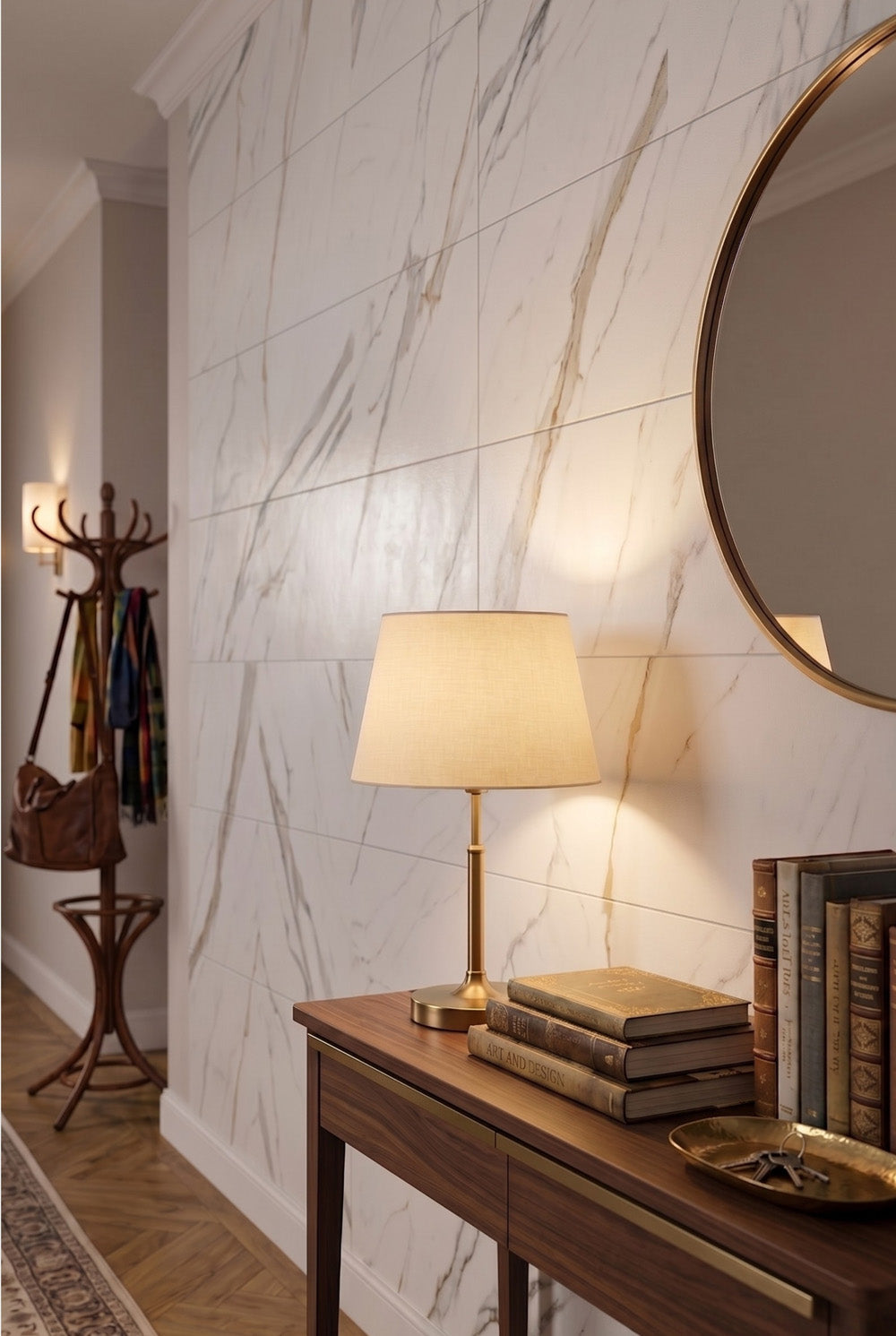 SPC-wandpaneel - Calacatta wit - marmerlook - 60 x 120 cm