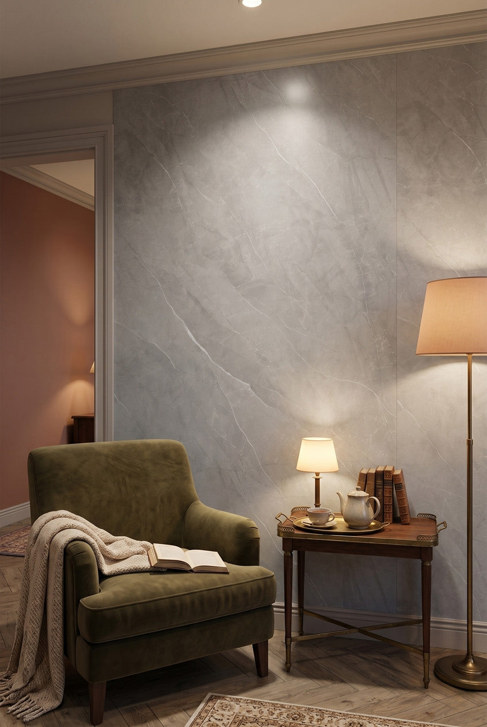 SPC-wandpaneel - Carrara Grijs (Mat) - Marmerlook - 120 x 260 cm