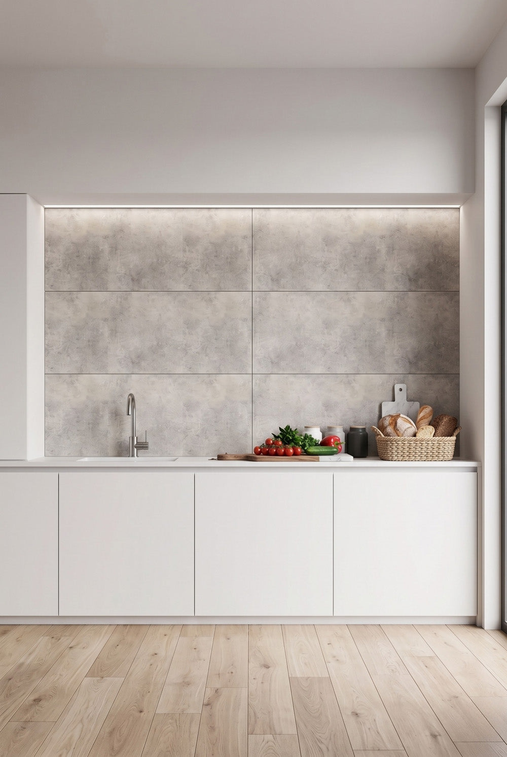 SPC-wandpaneel - Concrete Beige - Betonlook - 60 x 120 cm