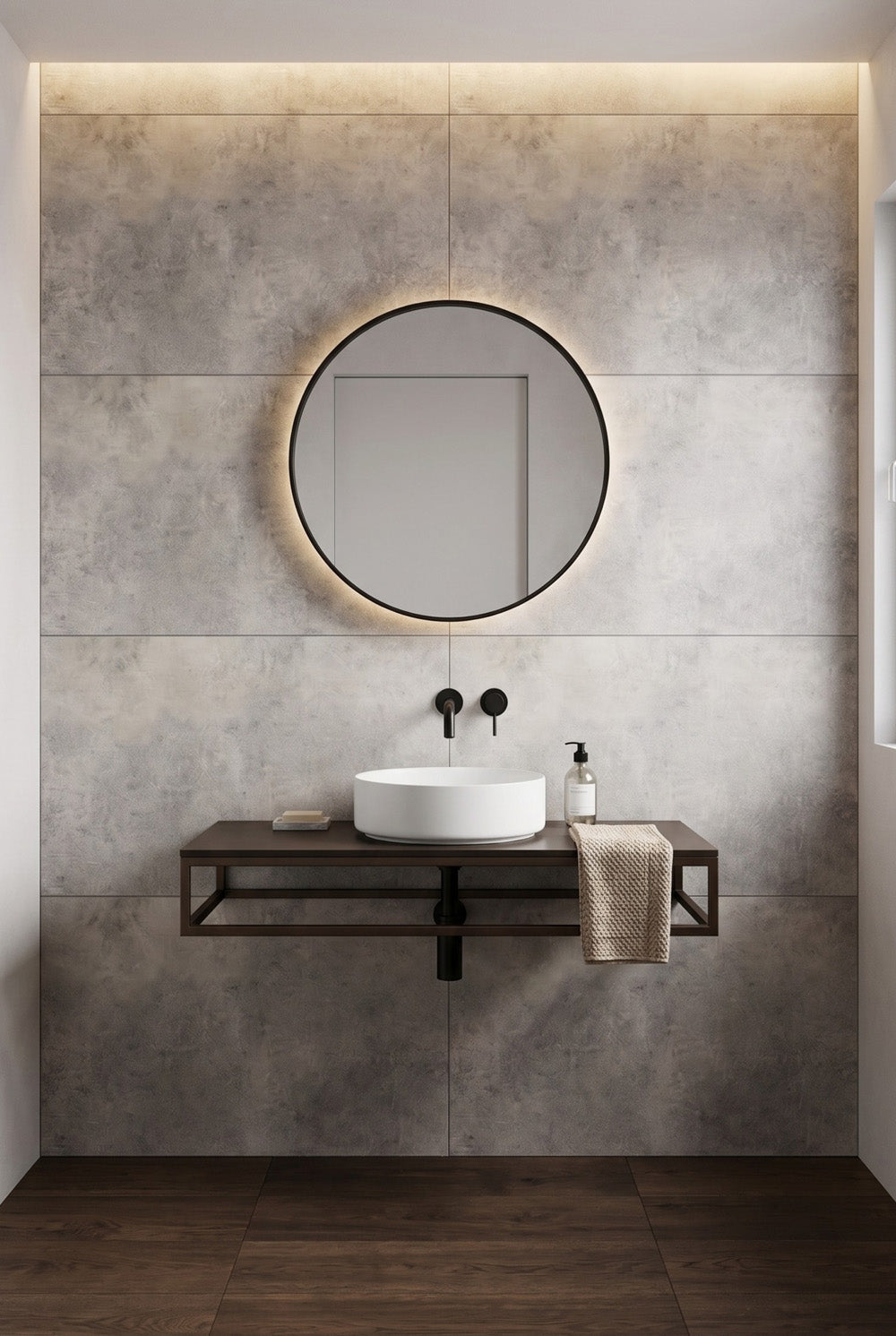 SPC-wandpaneel - Concrete Beige - Betonlook - 60 x 120 cm