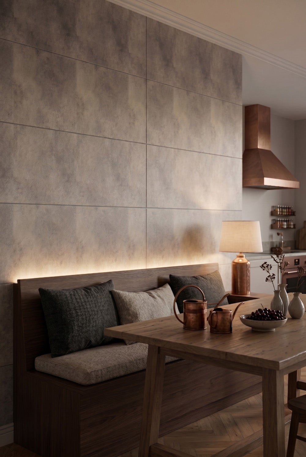 SPC-wandpaneel - Concrete Beige - Betonlook - 60 x 120 cm